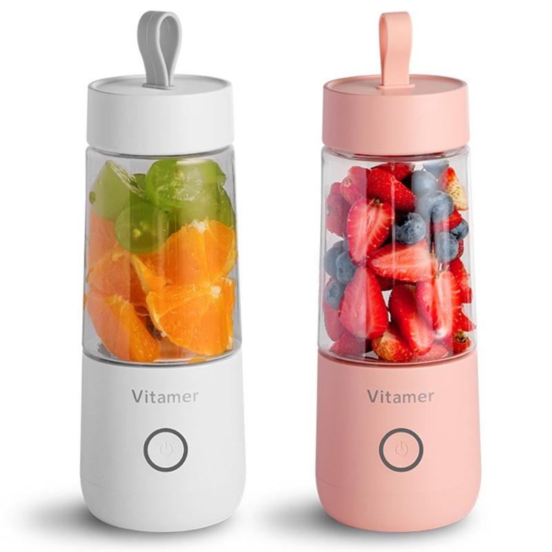 Portable Blender Juicer Electric USB Rechargeable Mixer Smoothie Slushy