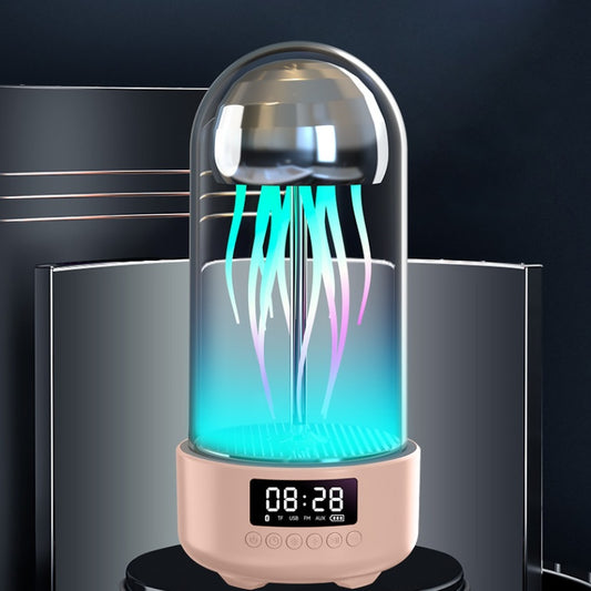 "3-in-1 Smart Jellyfish Lamp with Clock, Bluetooth Speaker, and Ambient Breathing Light"